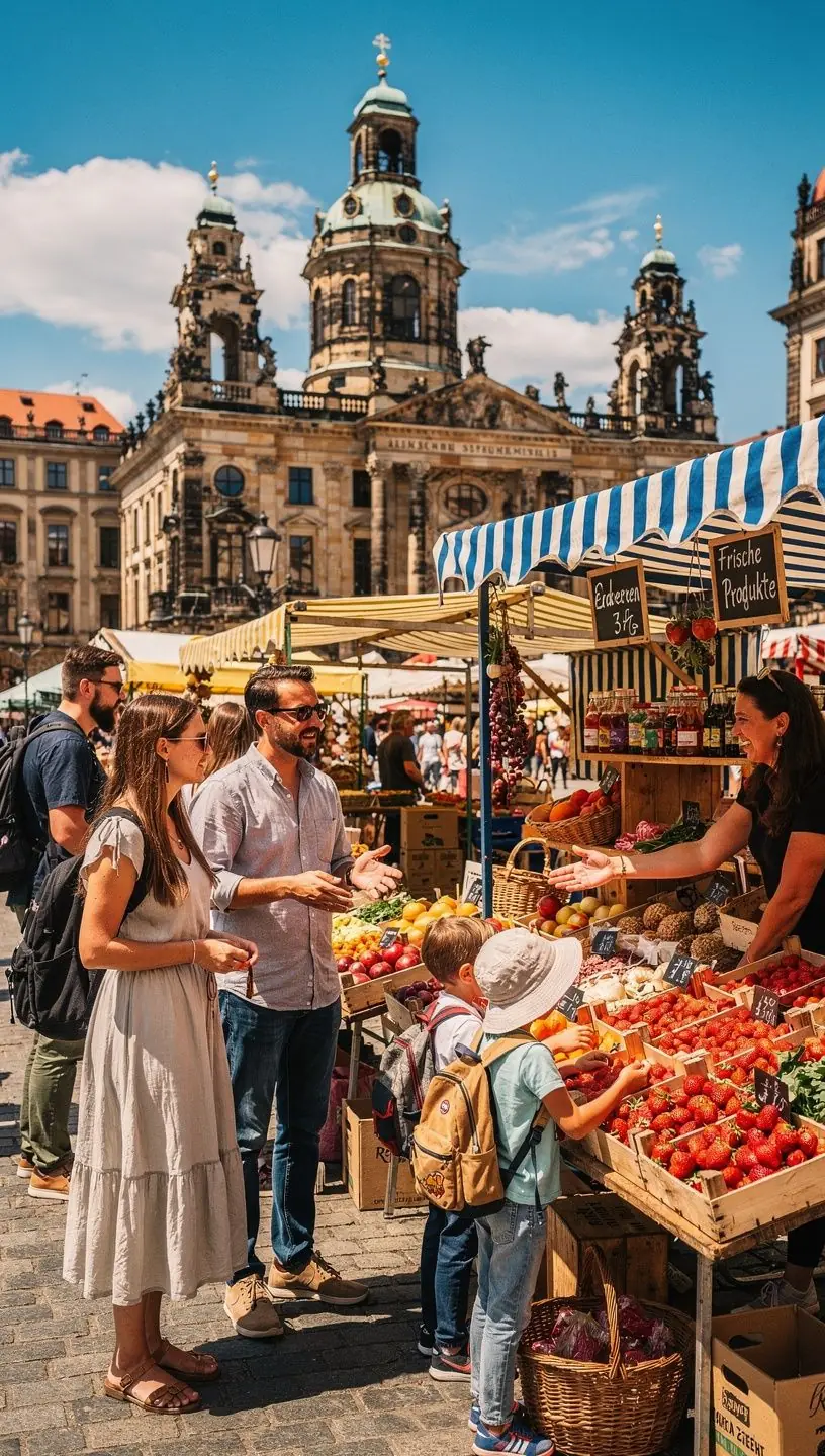 Besucher, die vor einem bekannten deutschen Wahrzeichen stehen und lokale Attraktionen erkunden.